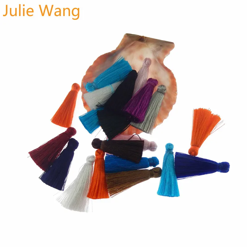 Julie Wang 10PCS Multi-color Simple Cotton Tassel For Earring Pendant Charms Keychain Cellphone Straps Purses Jewelry Accessory Julie Wang 10PCS Multi-color Simple Cotton Tassel For Earring Pendant Charms Keychain Cellphone Straps Purses Jewelry Accessory
