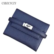2017 Brand Wallet Women Luxury Leather Ladies Purse Short For Girls Small Card Holder Money Wallets Designer Lock Wallets Female