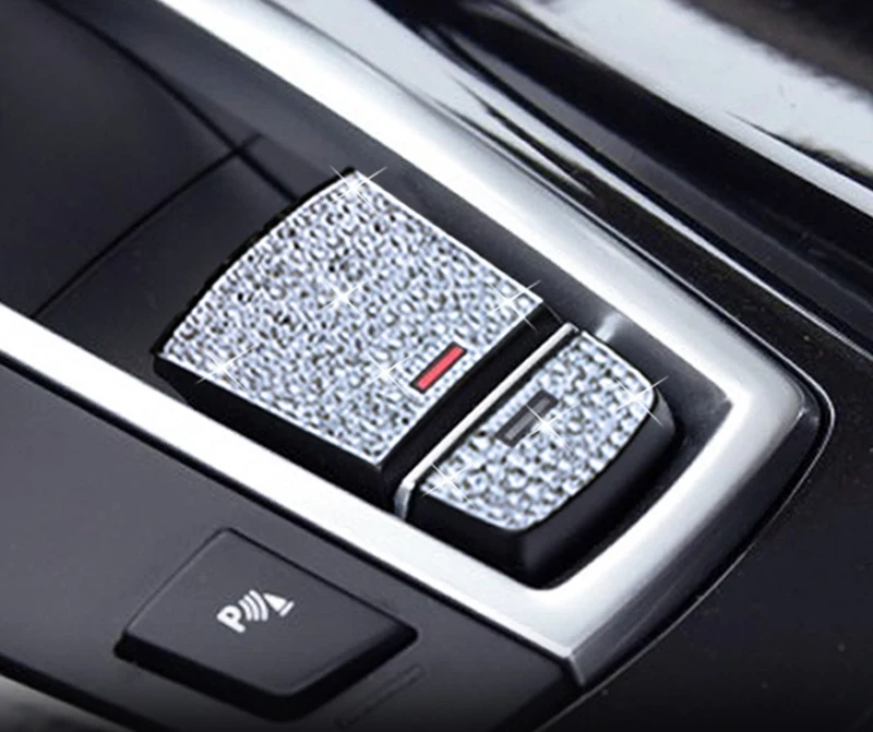 Подходит для BMW электронный ручной тормоз крышка украшения с украшением в виде кристаллов Stickes для BMW 5 серия X3 X4 X5 X6 2012- год автомобильный Стайлинг