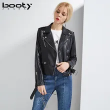 Детские джинсы Весна европейский и американский высокое качество Для женщин короткие Дизайн искусственная кожа тонкая Куртки Street Wear Пальто для будущих мам