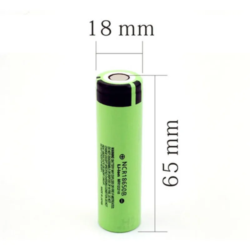 Panasonic, 3,7 v 18650 3400mah литиевая аккумуляторная батарея NCR18650B для фонариков, тормозов компьютеров