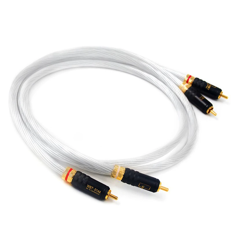 Buy Free shipping pair YTER Ultimate 7N PHOCC Copper silver platd audio RCA