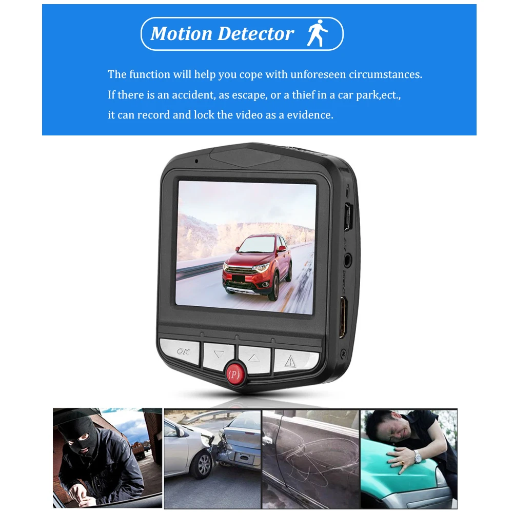 A1 мини автомобильный черный ящик Dashcam Full HD 1080P видео регистратор g-сенсор с датчиком движения и ночным видением