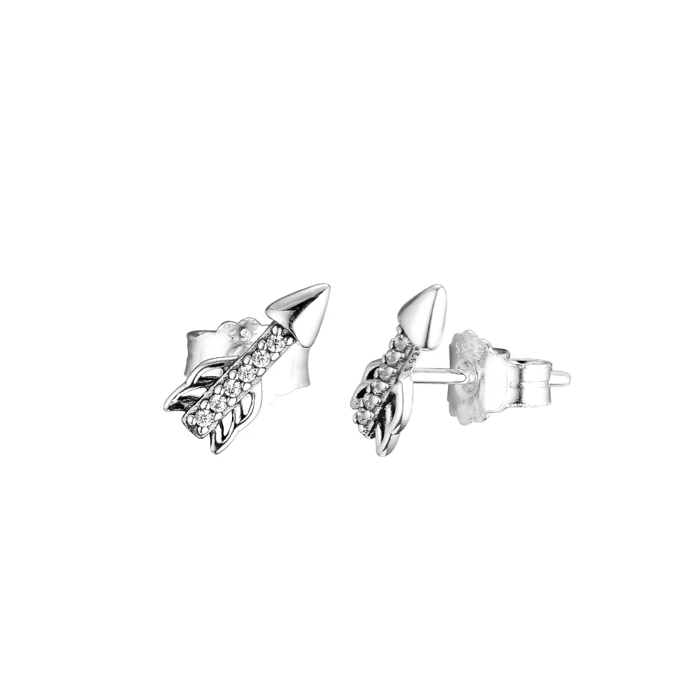 

CKK Sparkling Arrows Earrings 925 Sterling Silver Earrings Original Jewelry Making For Women Anniversary Gift