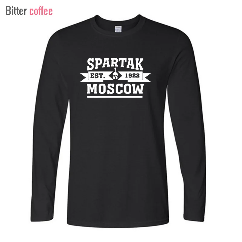 Горький кофе нвэ высокое качество, футболка с Москвой, Российская премьера лига, Camiseta, футболка с длинным рукавом, XS-XXL - Цвет: 1