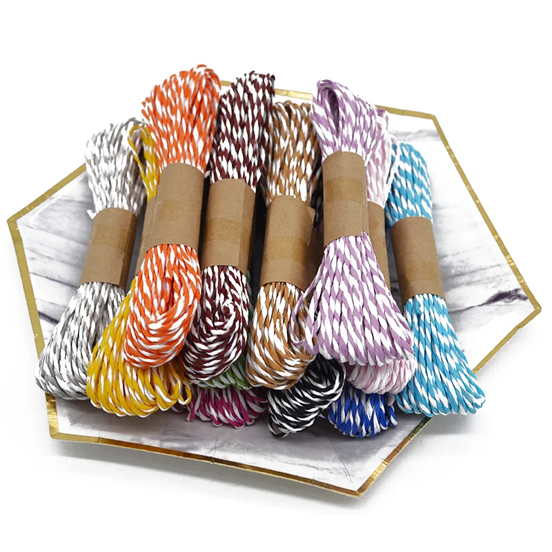 

10m Colorful Paper Rope DIY Handmade Accessory Crafts Kindergarten Twine String Gift Box Packing Wedding Ribbons Decor