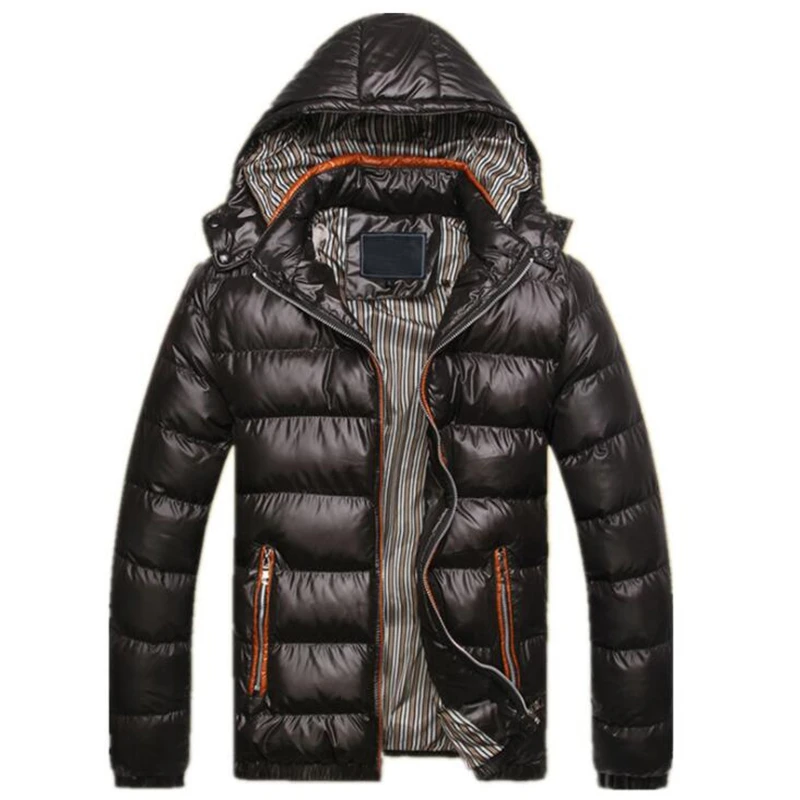 Новая зимняя мужская куртка, модная теплая Повседневная хлопковая стеганая куртка, парка, пальто, Мужская брендовая одежда, ветровка с капюшоном, теплое пальто