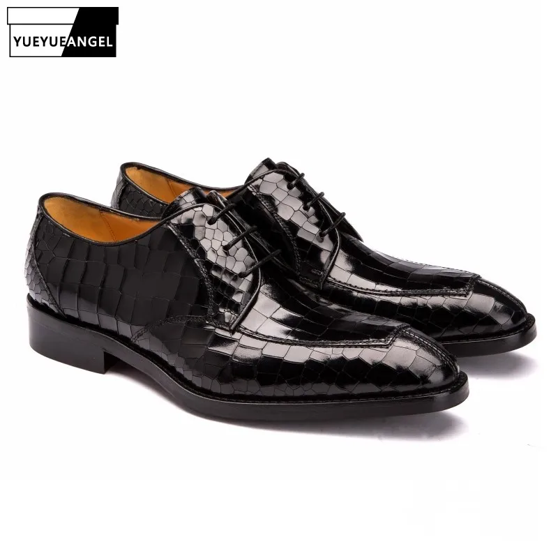 

100% Real Leather Business Formal Shoes Men Luxury Handmade Pointed Black/Brown Party Wedding Dress Shoes Man Leather Footwear
