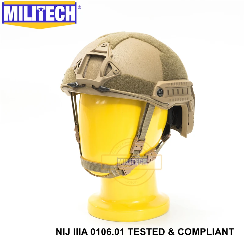 Militech баллистический шлем NIJ уровень IIIA 3A ISO сертифицированный Быстрый OCC циферблат High Cut XP Cut арамидный пуленепробиваемый шлем с HelmetBag