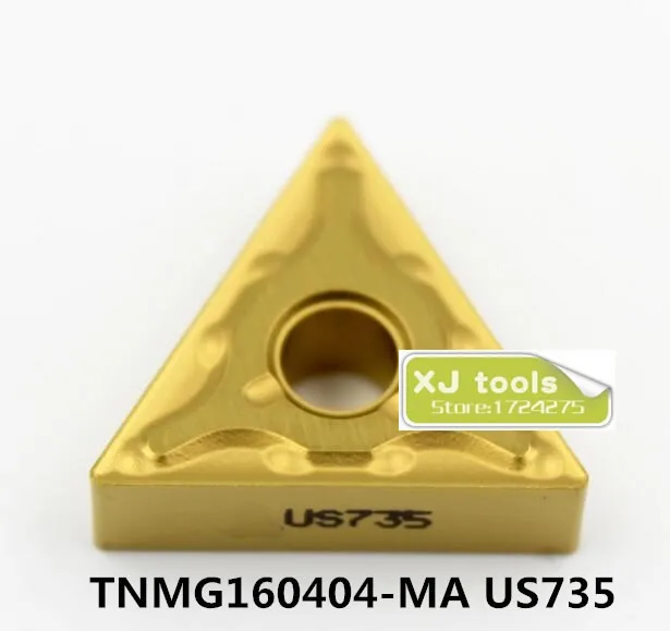 

10pcs TNMG160404-MA US735/TNMG160408-MA US735 carbide inserts for MTJNR/MTQNR/MTJNR ,Turning Blades for Stainless Steel