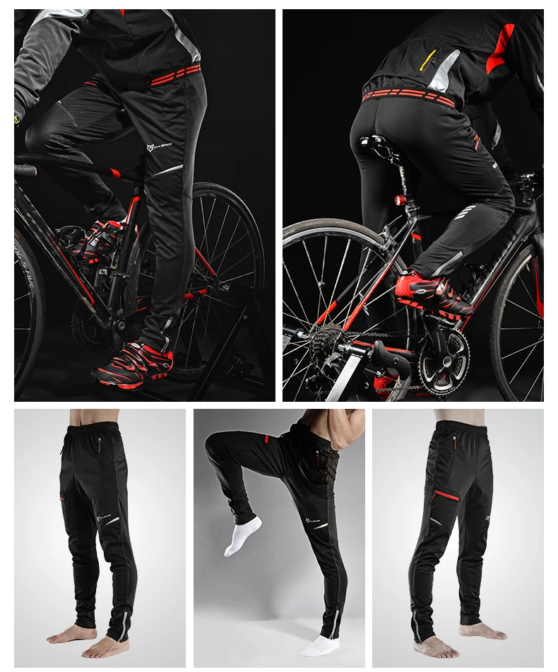 Осенне-зимние штаны для велоспорта, ветронепроницаемые, сохраняющие тепло, черные спортивные брюки для мужчин, MTB велосипед, эластичная талия, medias, велосипедные штаны