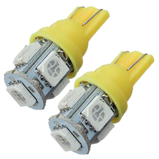 2x T10 501 W5W 5 SMD 5050 светодиодный автомобильный боковой светильник с внутренним