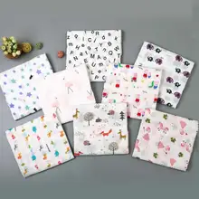 Муслиновая пеленка для новорожденных пеленание одеяло Мягкое хлопковое полотенце для маленьких животных Печать Пеленание Одеяло из муслина 120 см* 120 см