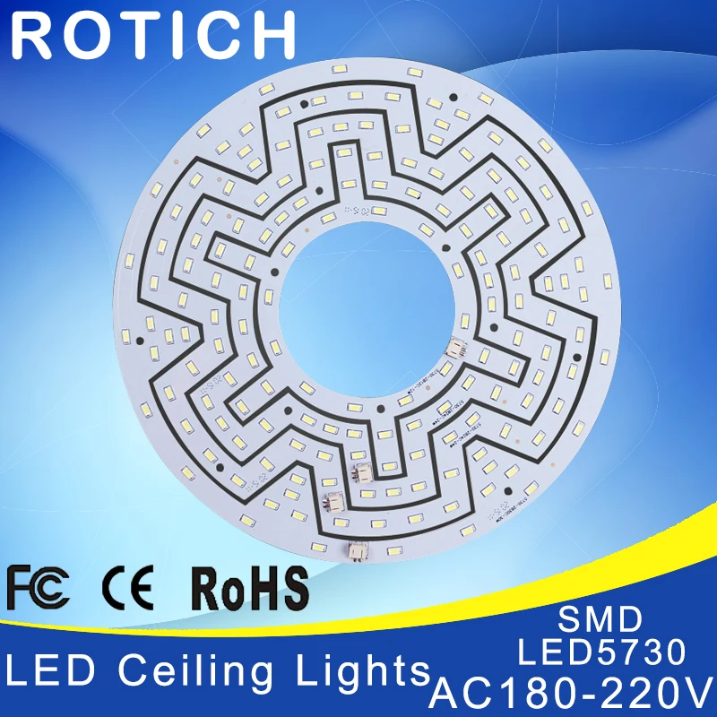 

12W 15W 18W 24W LED Panel Light board SMD 5730/5630 LED Round Ceiling board circular lamp board + power driver+magnetic