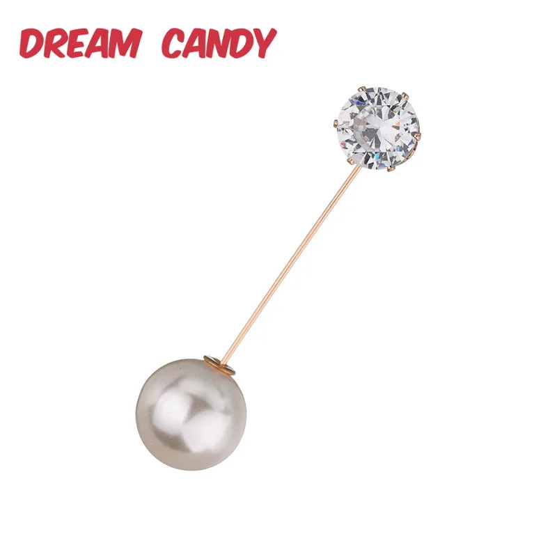 Dream Candy простые геометрические Броши с жемчугом для женщин роскошная булавка со