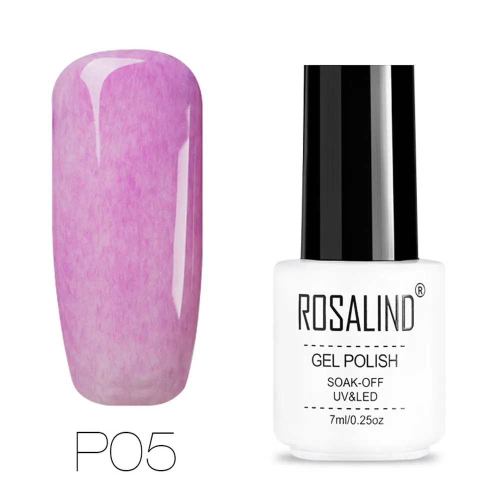 ROSALIND гель для ногтей УФ-Гель-лак бархатный хромированный пигмент для маникюра Замачивание ногтей от Prime White Гель-лак для ногтей модная для макияжа - Цвет: E