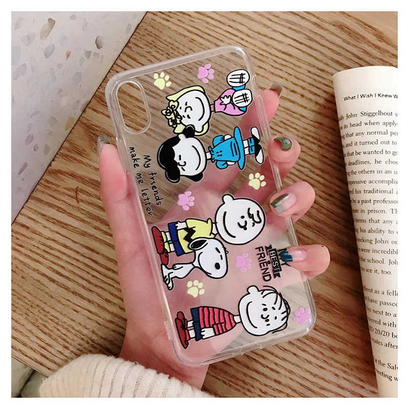 Transparent Cute Cartoon Patterned Soft TPU Case Cover for Xiaomi Mi 8 Lite 9 se Mix 2S 3 A2 6 Redmi Note 7 Slim Thin Phone Capa (1)