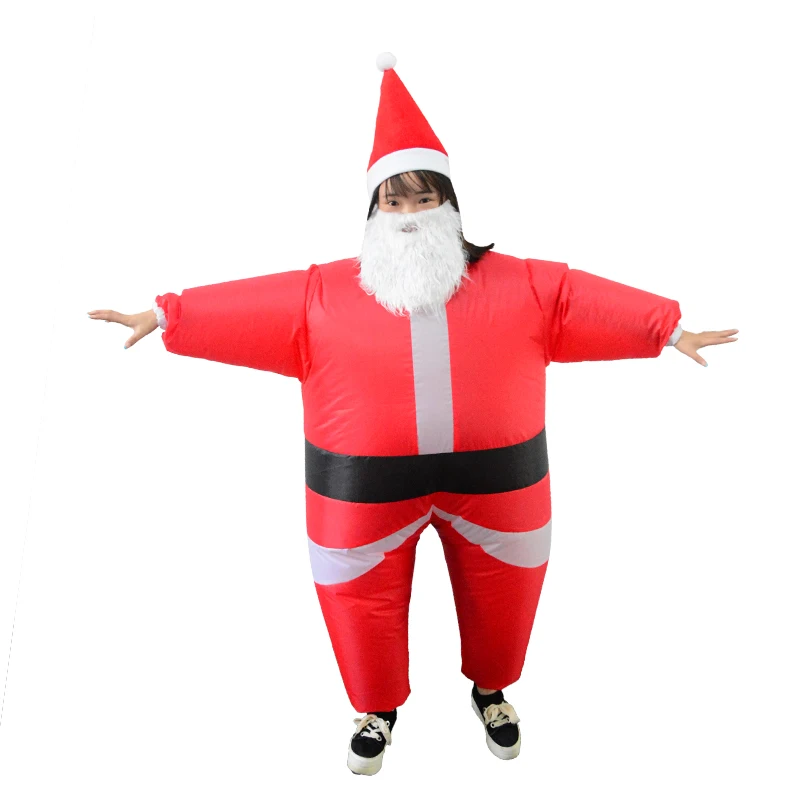 

Children Christmas Santa Claus Inflatable Costume Boy Girl Halloween Blow Up Costume for Birthday Cosplay Party Dress Outfits