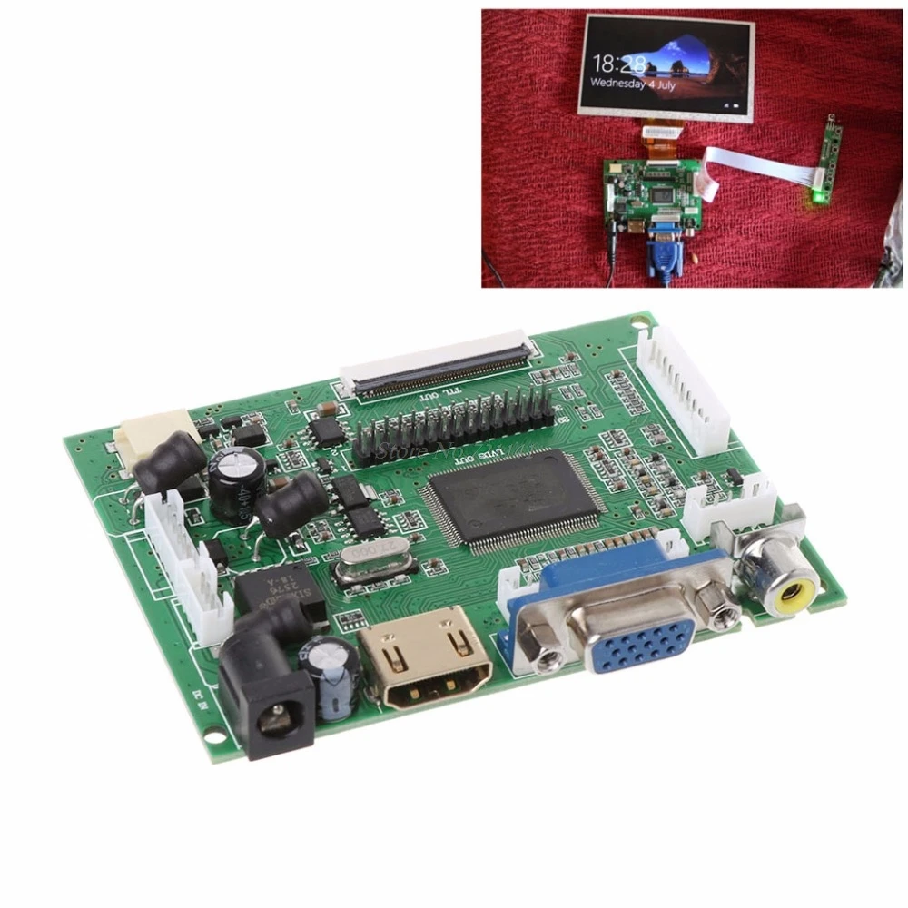 Плата драйвера ЖК дисплея AT070TN90/92/94 7 дюймов VGA 50pin плата контроллера TTL LVDS Прямая