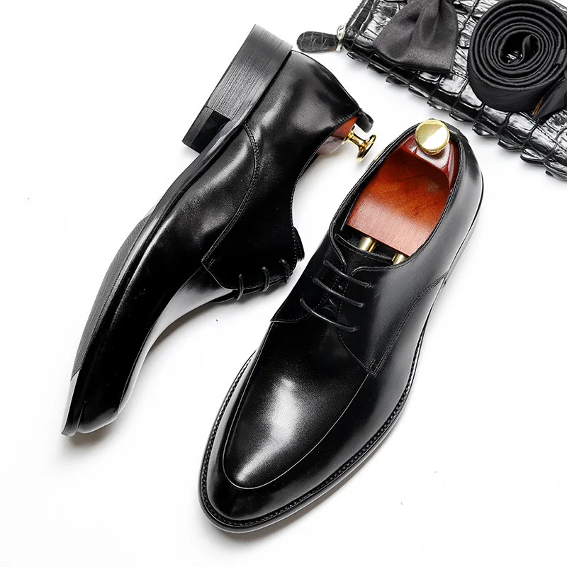 De Punta Oxford Vestir Cuero Para Hombre Negro Vino Oficina Rojo vino Alta Vaca Qyfcioufu Encaje Tinto Zapatos Negro La Formal Calidad Genuino qXdwXOgx