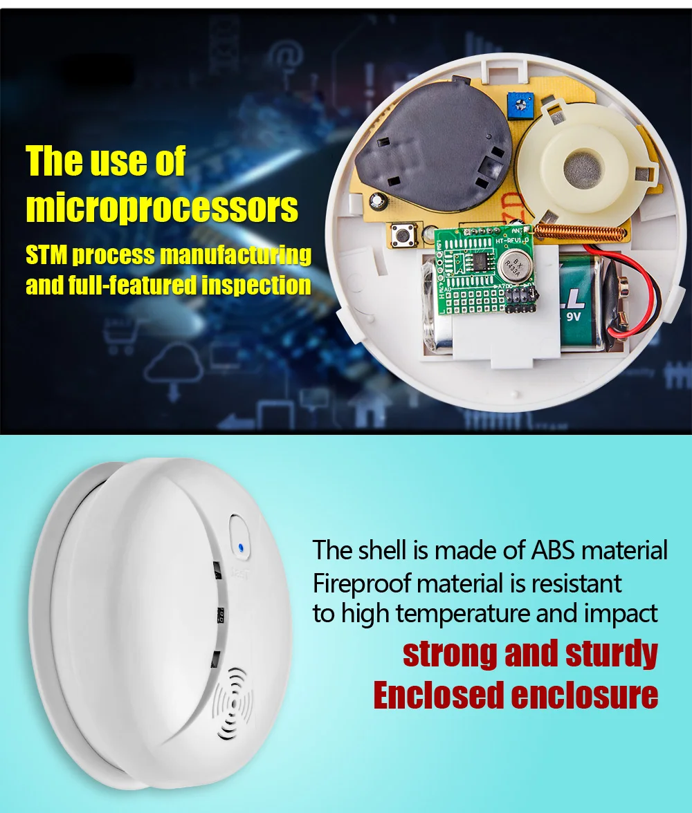 FUERS 3 шт противопожарный детектор дыма 433 МГц беспроводной датчик детектор для GSM wifi домашняя система охранной сигнализации