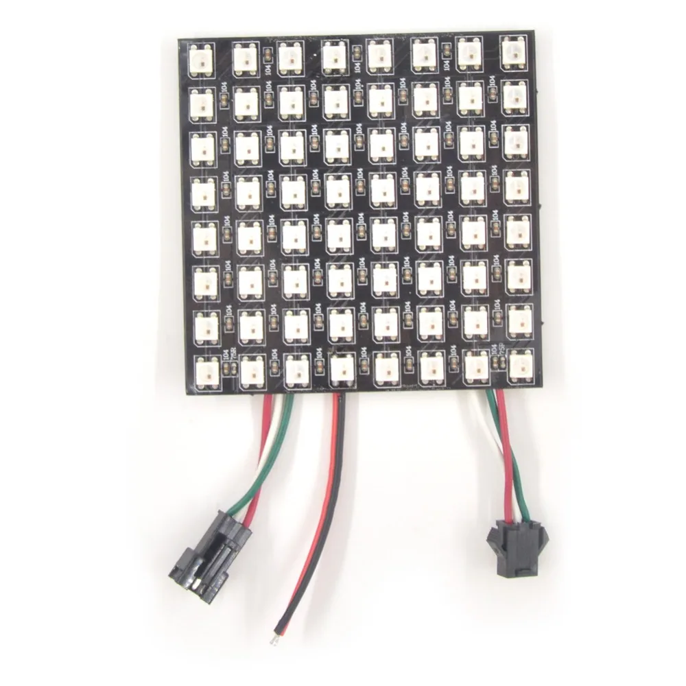 8*8 64 светодиодов 5050 RGB SK6812 WS2812 WS2812B цифровая панель пикселей Адресуемая
