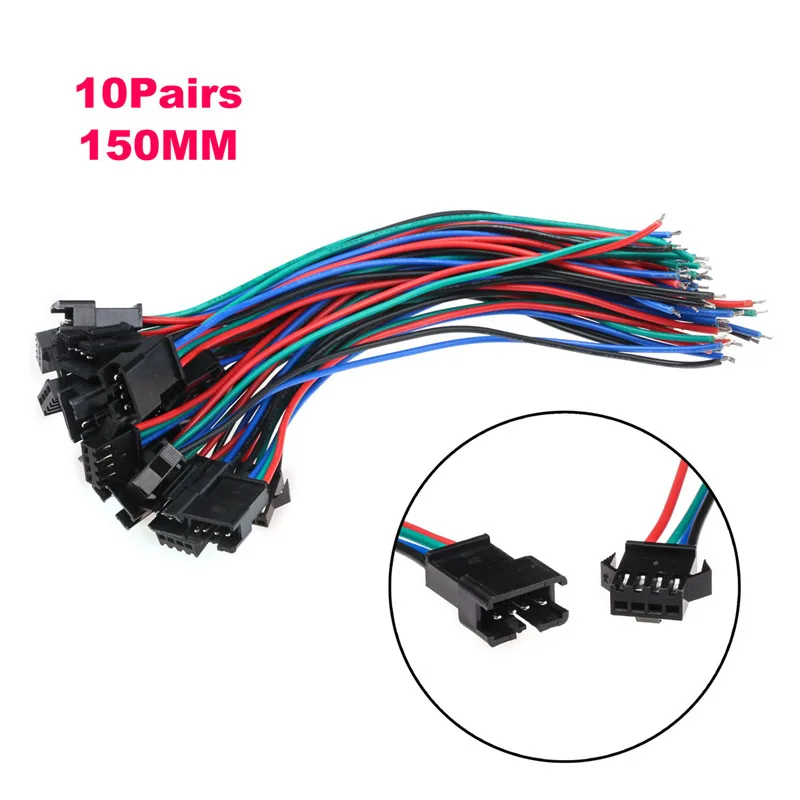 

10 Sets/Pairs 22/24/28AWG Pin Electronic Line Single Connect Terminal Plug Pin Connectors With150mm Wire Cable Connector