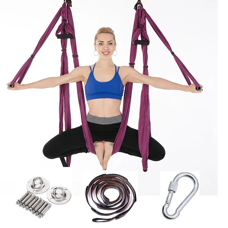 

Aerial yoga hammock inverted inverted YOGA HAMMOCK with hanging plate and extension belt full set