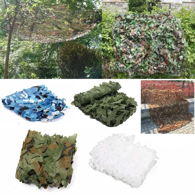 3X3M/2X4M Double Layer Hunting Camping Military Camouflage Net Woodland Camo Netting Sun Shelter Tent Car Shade Cloths Cover