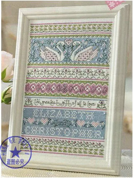 CS-759 cross stitch kit swan love, the greatest gift of all is love.jpg
