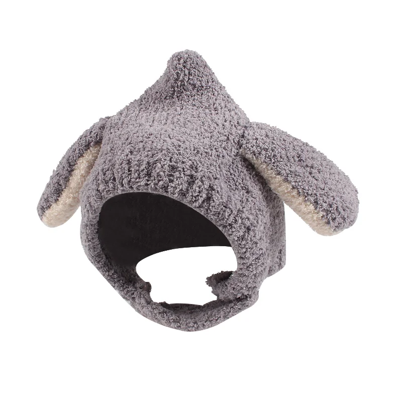 Velvet Cartoon Baby Hat Rabbit Ears Kids Beanie Hat Baby Boys Girls Photography Props First Birthday Gift Warm Baby Hat Winter (14)