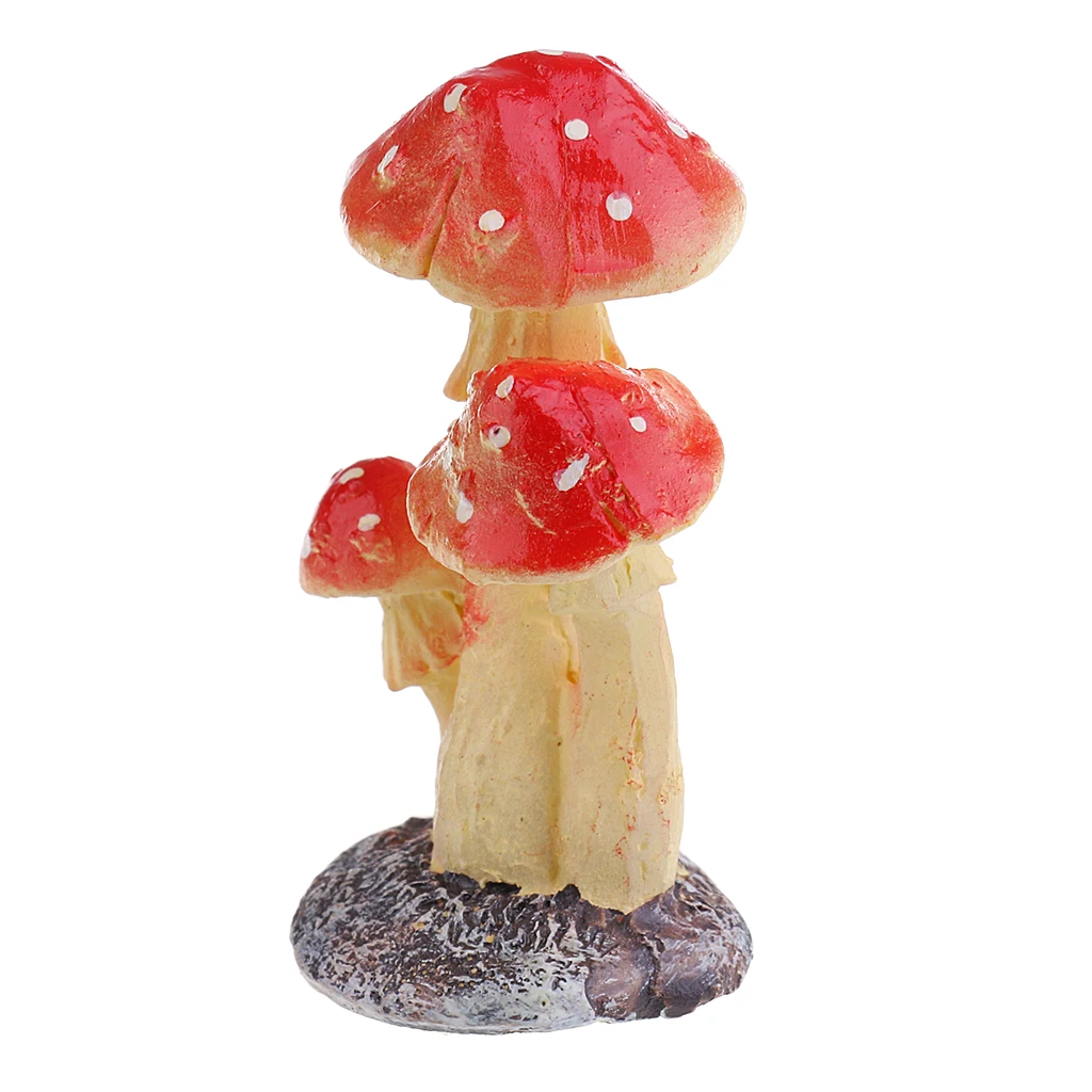 Home Garden Yard Mushroom Figure for Terrarium Moss DIY Doll House Accessory
