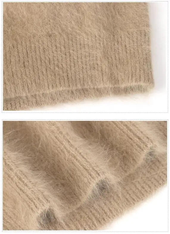Женский норковый кашемировый свитер, пуловер, вязаное кашемировое платье, Длинный натуральный норковый свитер, tsr550