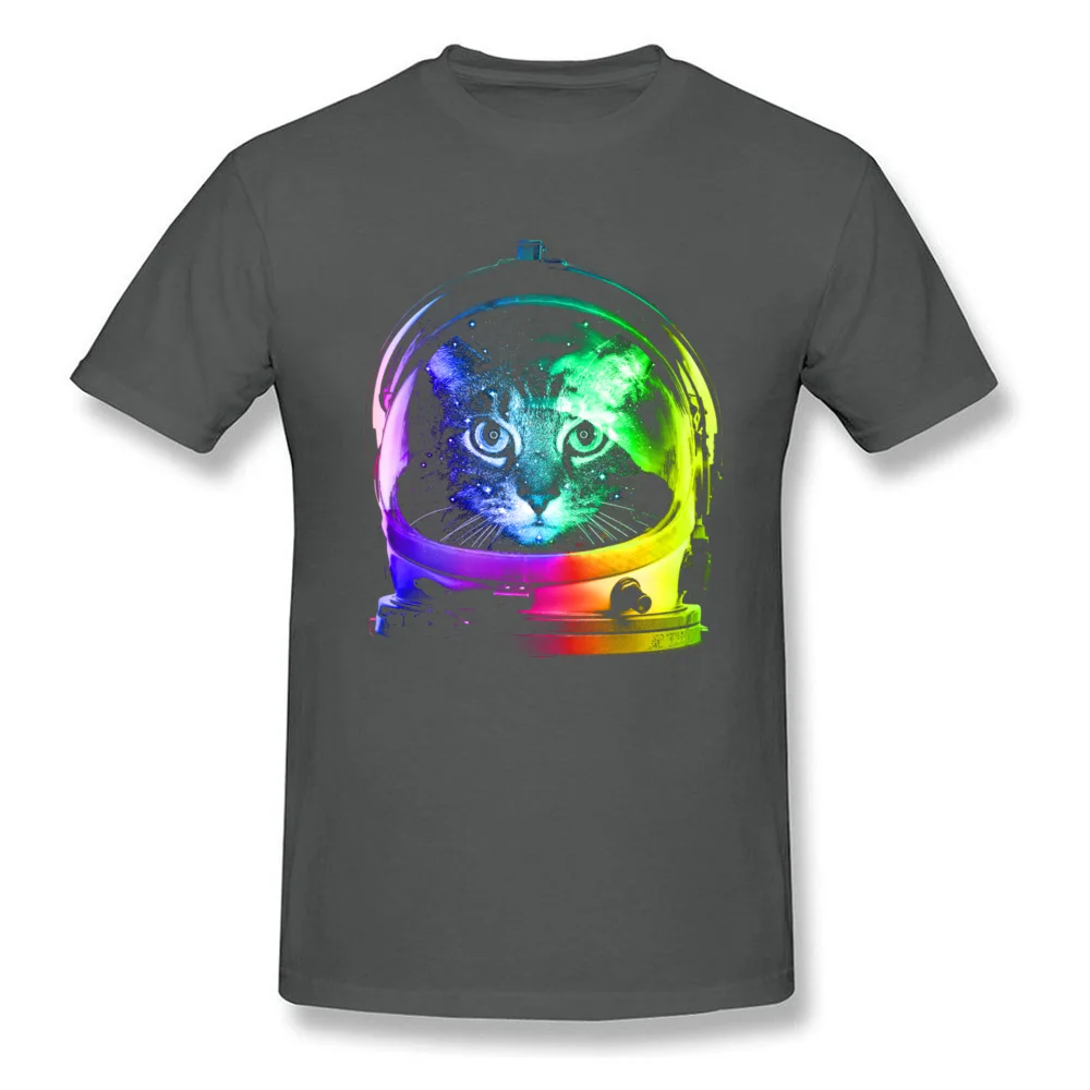 3D Printed Astronaut Cat Tops Tees for Men Funny Summer Round Neck Cotton Short Sleeve T Shirt Crazy Sweatshirts Astronaut Cat carbon