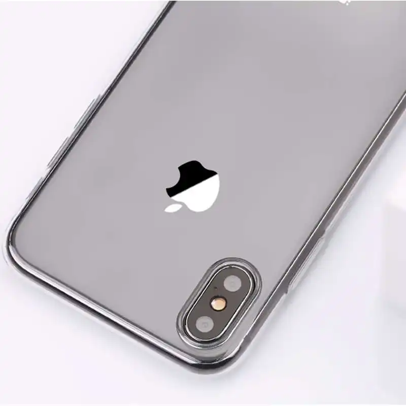 Ультратонкий чехол для Apple iPhone X XS Max XR прозрачные мягкие чехлы из ТПУ 6S 6 7 8 Plus 5 SE 4 S