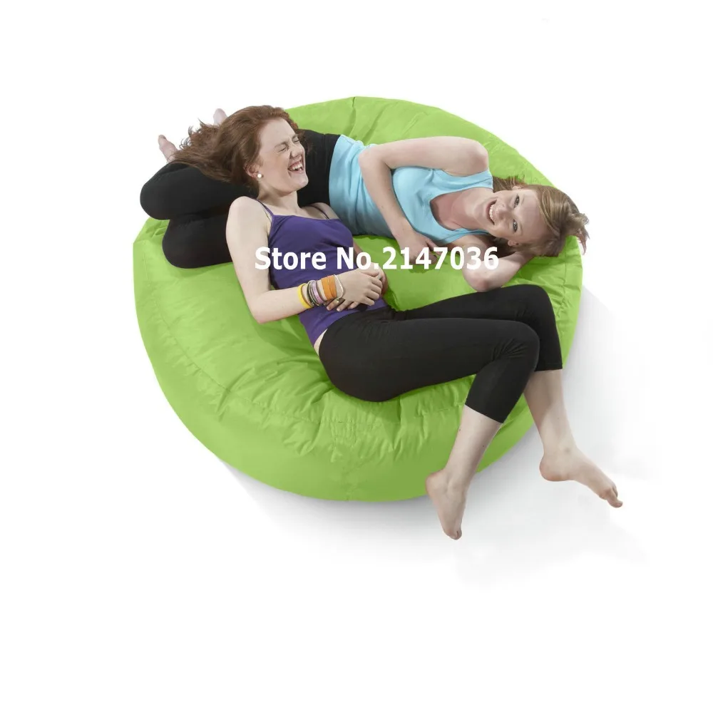 Green big hug huddle eco friendly indoor / outdoor round bean bag, many
