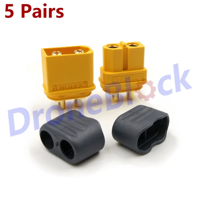 

5 Pairs/ a lot XT60plus with Insulating End Cap Male Female plug bullet connector for LiPo Battery RC model Power