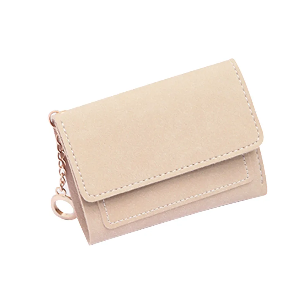 

MOLAVE Wallets & Holders casual women wallet Fashion Frosted Style Short purse Card Holder Billfold Purse card photo holder 9408