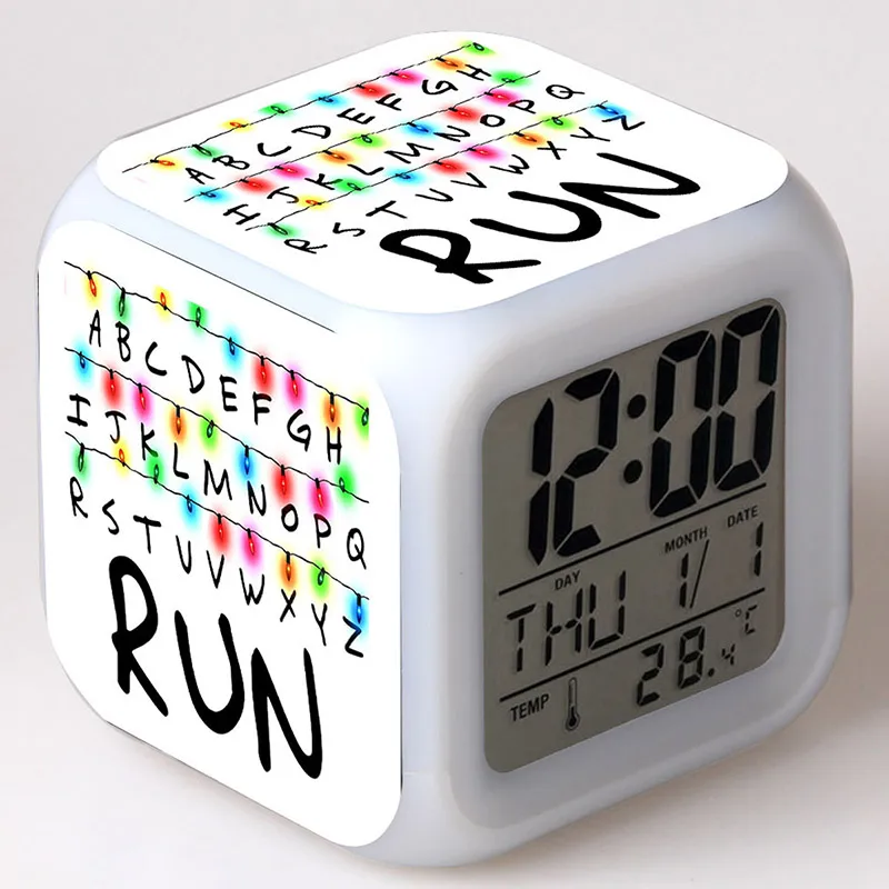 

Stranger Things Eleven Movie Figma Model LED Alarm Clock Colorful Touch Light Desk Watch Stranger Things Action & toy Figures