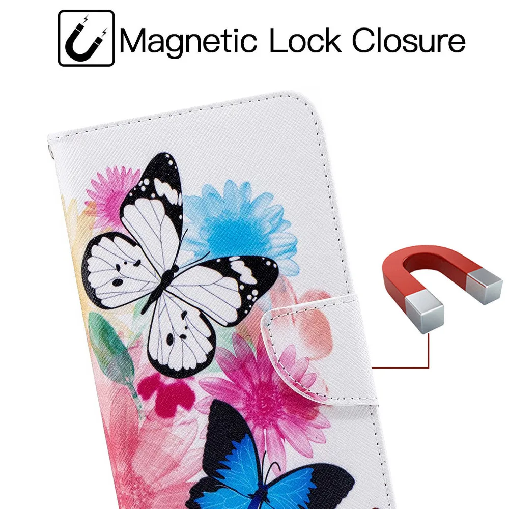 Folio Patterned PU Leather Flip Wallet Phone Case Cover For Samsung A7 2018 A750 J4 J6 Plus 2018 Stand Luxury Leather Capa Coque (3)