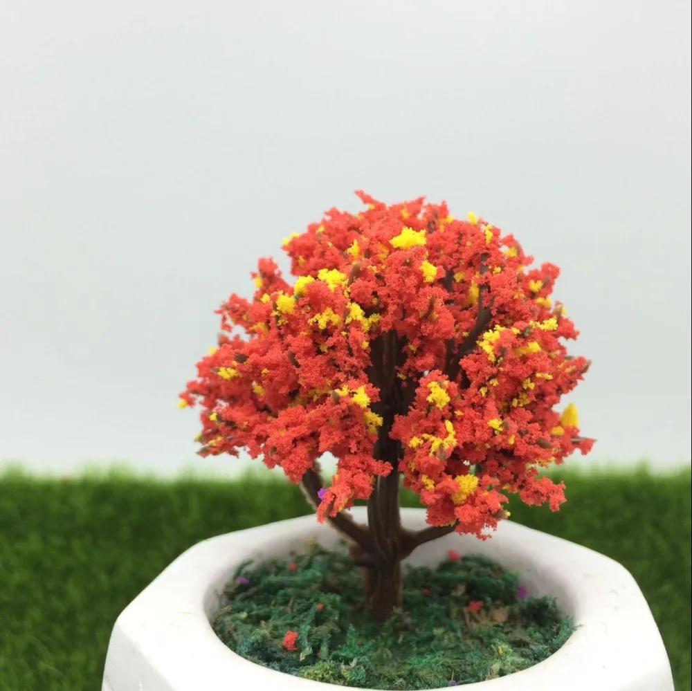 Koop 2017 Hot Koop 10 stks set Miniaturen Plastic Model Tiny Boom Architectonisch Gebouw Materiaal Hydraterende Pigment Artifical Bomen