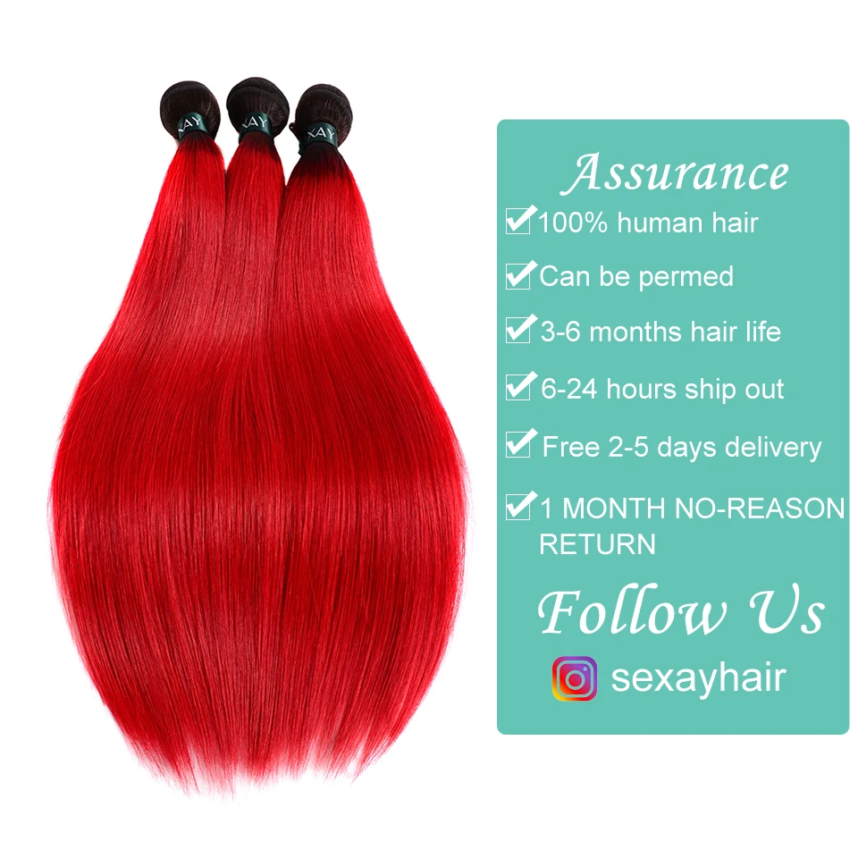 Ombre Bundles With Closure Dark Roots Ombre Red Human Hair Brazilian Straight Hair 3 Bundles SEXAY Red Bundles With Closure Ombre Bundles With Closure Dark Roots Ombre Red Human Hair Brazilian Straight Hair 3 Bundles SEXAY Red Bundles With Closure