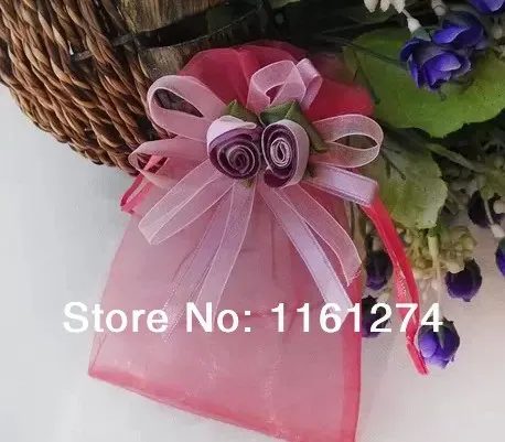 

Free shipping Applique 10*15CM MultiColor Pattern Organza Gift Candy Bags Jewellry Package Pouch#2