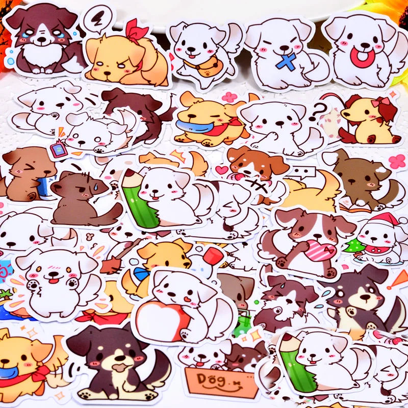 45 Pcs Kawaii Stickers Set Washi Scrapbooks Sticker Set Cute Dog Diy  Decorative Stickers Diy Label For Gift Box Packing Album