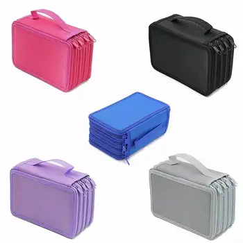 

80PCS Students Stationary Pen Eraser Pouch Organizor Bag 72 Inserting Large Capacity 4 Layers Pencil Bags Holder Case