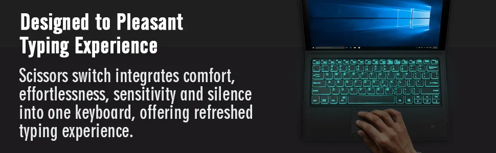 Тип Крышка для microsoft Surface Pro 6/Surface Pro 5(Pro), ультра-тонкий Беспроводной Bluetooth клавиатура с сенсорной панели, 7-Цвет светодиодный