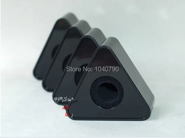 

ABS material triangle interview mark microphones microphone sticker triangle black box Triangular Microphone Station Logo