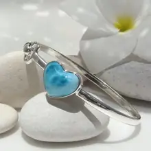 Изысканные женские ювелирные изделия высокого качества натуральный браслет из ларимара хороший браслет с ларимаром стерлингового серебра 925 браслет DR030806B в подарок