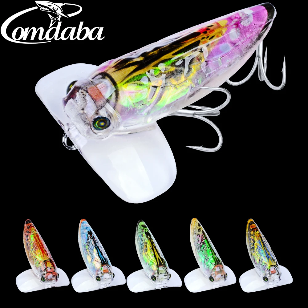

Hard Bee 6PC FLYBASS 8.5g-0.30oz Fishing Hard Bait 5.5CM-2.17'' Fishing Tackle with 8# BKB Hook Fishing Bait With Retail Box New