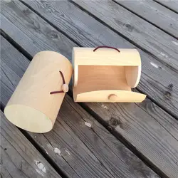Zakka цилиндрическая деревянная коробка для контейнер для упаковки удивительный DIY ручной работы чехол высокого класса шелковые шарфы см 12,5